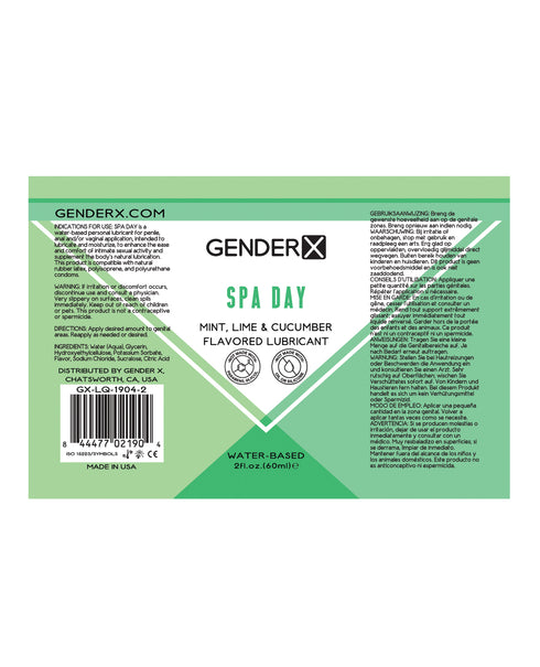 Día de spa con lubricante con sabor Gender X